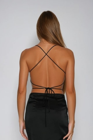 Vestido justo - Preto - Monki