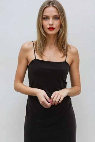 Vestido direito - Preto - Monki