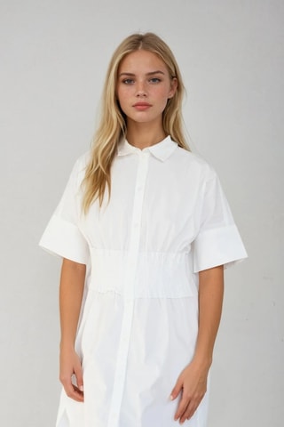 Vestido-camisa - Branco - Monki