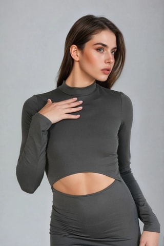 Vestido justo - Preto - Monki