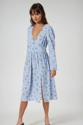 Vestido midi - Azul claro - Monki