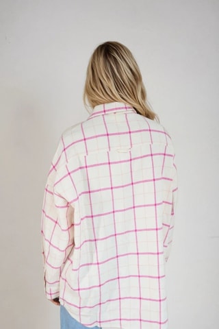 Camisa - Bege e rosa - Monki