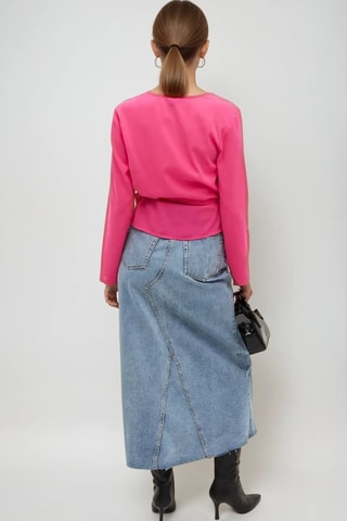 Blusa traçada - Rosa - Monki