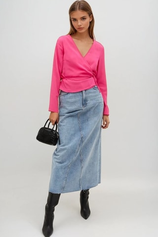 Blusa traçada - Rosa - Monki