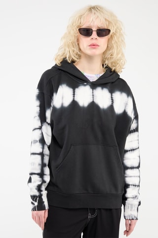 Sweat com capuz tie and dye Preto