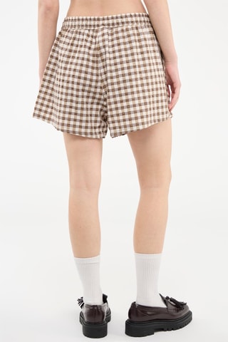 Calções Castanho e branco