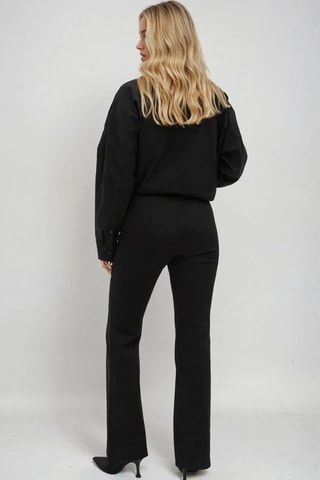 Calças de cintura alta - Preto - Monki