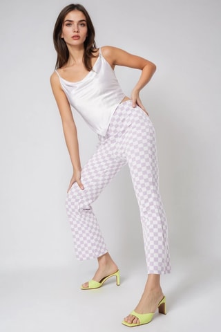 Calças de cintura alta - Malva - Monki