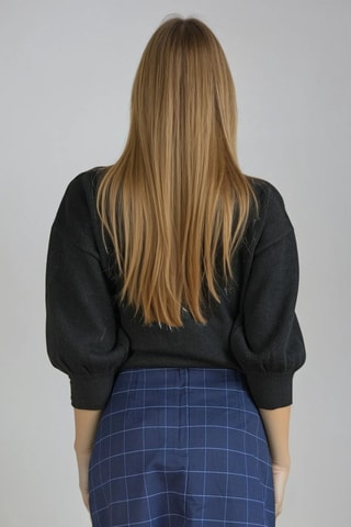 Minissaia de cintura alta - Azul-marinho - Monki