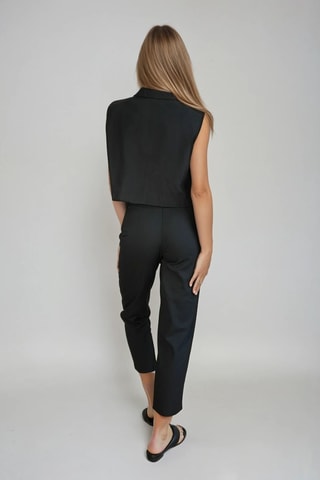 Calças de cintura alta - Preto - Monki