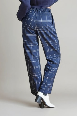 Calças de cintura alta - Azul-marinho - Monki