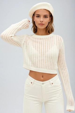 Camisola de lã - Branco - Monki