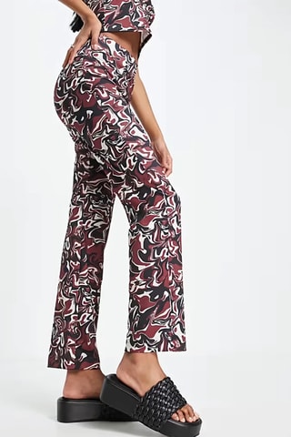 Calças de cintura alta - Castanho - Monki