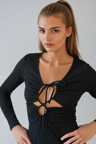 Vestido direito - Preto - Monki