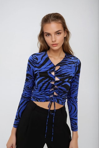 Blusa - Azul-real - Monki