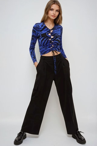 Blusa - Azul-real - Monki