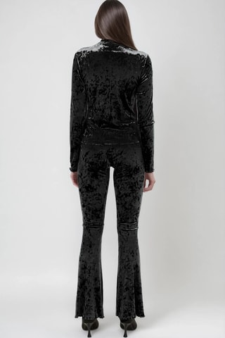 Top em veludo - Preto - Monki