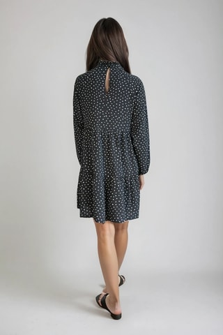 Vestido direito - Preto e branco - Monki