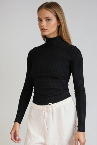 Calças em linho - Bege - Monki