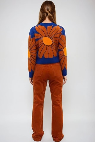 Calças em veludo - Castanho - Monki