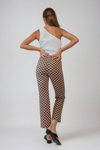 Calças 7/8 - Castanho - Monki