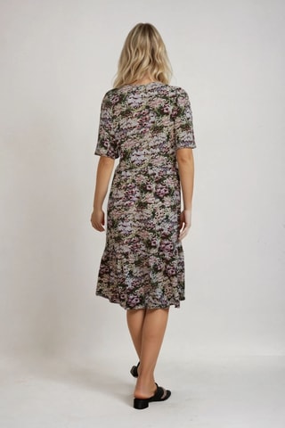 Vestido direito - Branco e verde-escuro - Monki