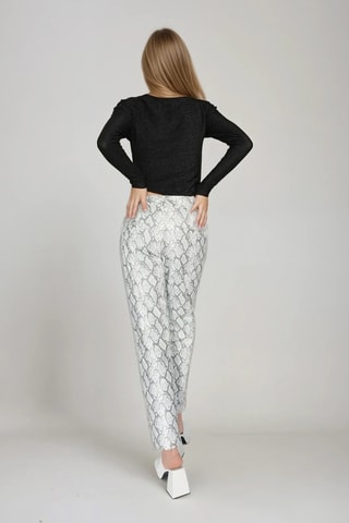 Calças - Branco e cinzento-claro - Monki