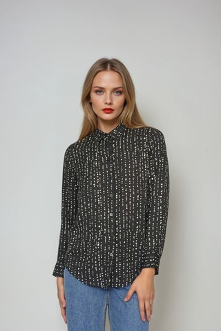 Camisa - Preto e branco - Monki