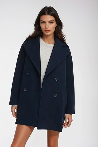 Sobretudo - Azul-escuro - Monki