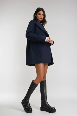 Sobretudo - Azul-escuro - Monki