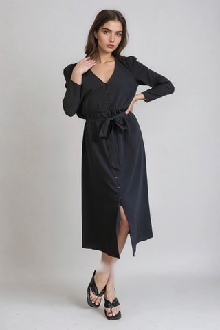 Vestido midi - Preto - Monki