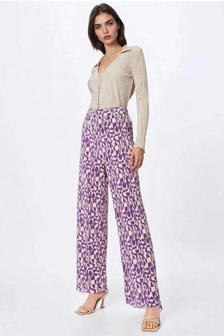 Calças - Violeta e cru - Monki