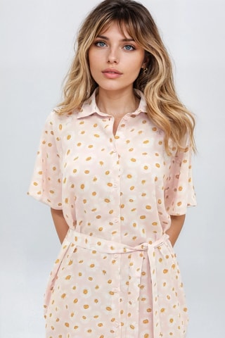 Vestido-camisa - Bege - Monki