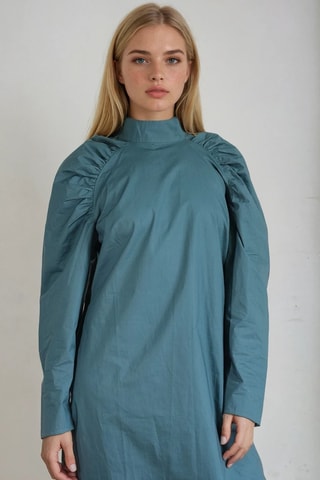 Vestido direito - Verde-escuro - Monki