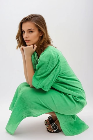 Vestido comprido - Verde - Monki