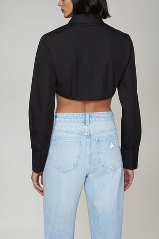 Camisa curta - Preto - Monki