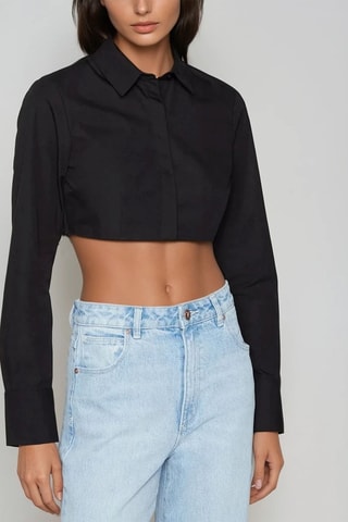 Camisa curta - Preto - Monki