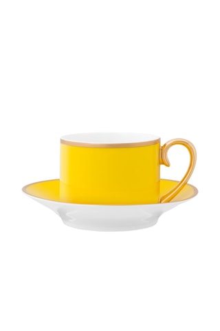 Tasse à café et soucoupe en Bone China Chique - 12 cl