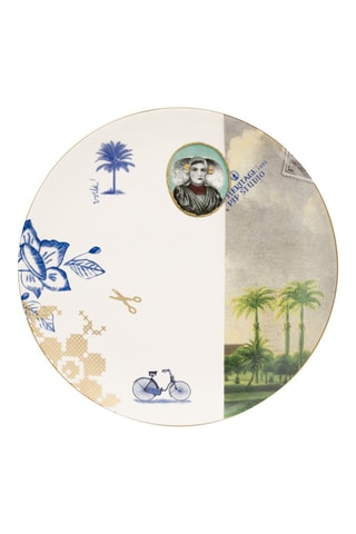 6 assiettes plates en porcelaine Heritage - 20 cm