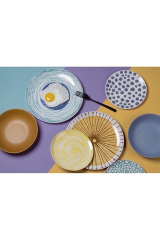 6 Porseleinen Platte Borden Marea - 19 cm