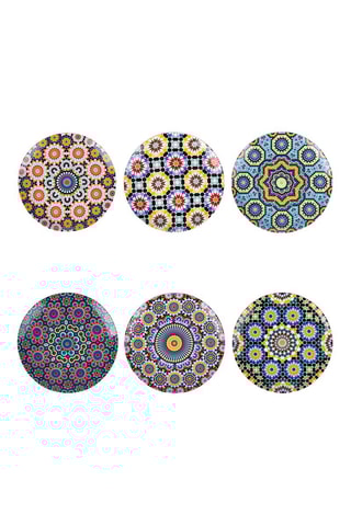6 Porseleinen Platte Borden Marrakech - 19 cm