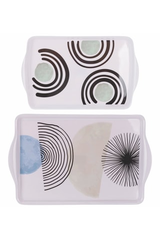 2 dienbladen - 38,5 x 24 cm en 46 x 29 cm