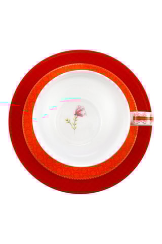 6 tasses à thé avec soucoupes en porcelaine Blushing Birds - 28 cl