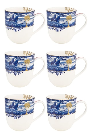 6 mugs en porcelaine Heritage - 16 cl
