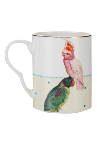 6 mugs en porcelaine Perroquet - 28 cl