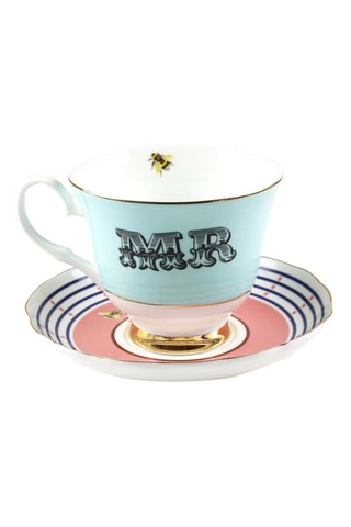 Tasse à thé avec soucoupe en porcelaine Gin - 28 cl