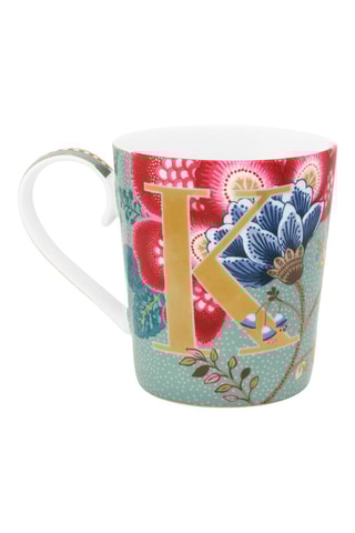 Mug en porcelaine Alphabet Floral K - 35 cl