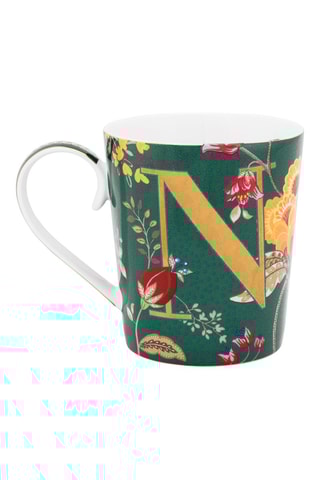 Mug en porcelaine Alphabet Floral N - 35 cl