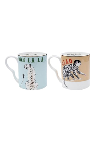 2 tasses à café en Bone China Carnival - 10 cl