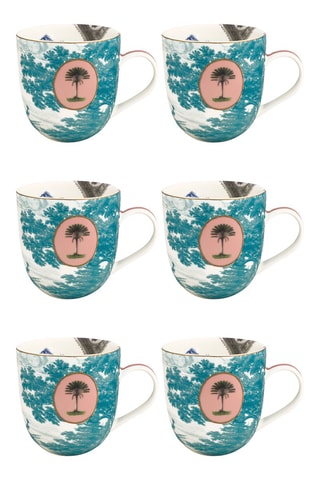 6 mugs en porcelaine Heritage - 30 cl